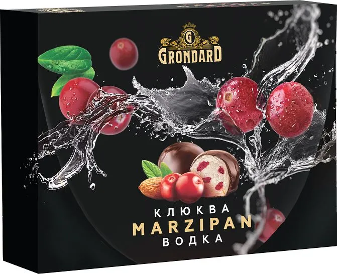  TM Grondard       (10186) Конфеты глазированные Марципановые Клюква и Водка, 98г  в Чебоксарах