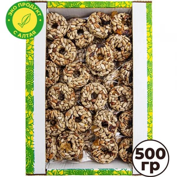 №3 Козинаки из подсолнечника с медом и сухофруктами "Зачетные" 500г в Чебоксарах